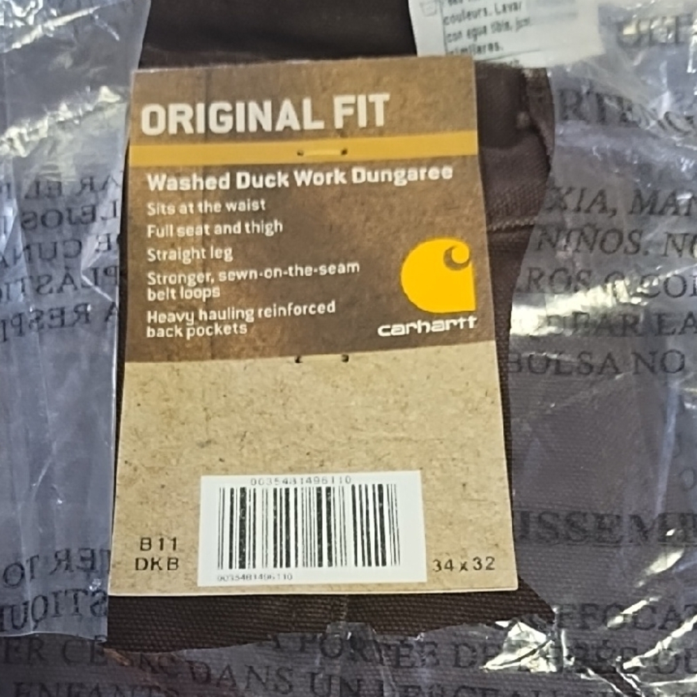 Carhartt Dark Brown Washed Duck Dungarees